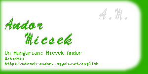 andor micsek business card